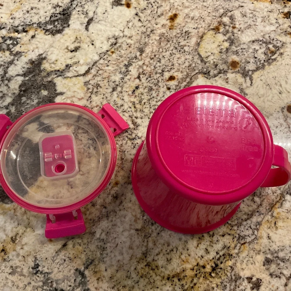 Sistema Pink Handled Microwave Mug